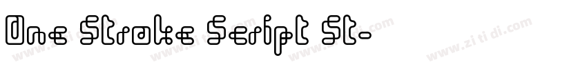 One Stroke Script St字体转换